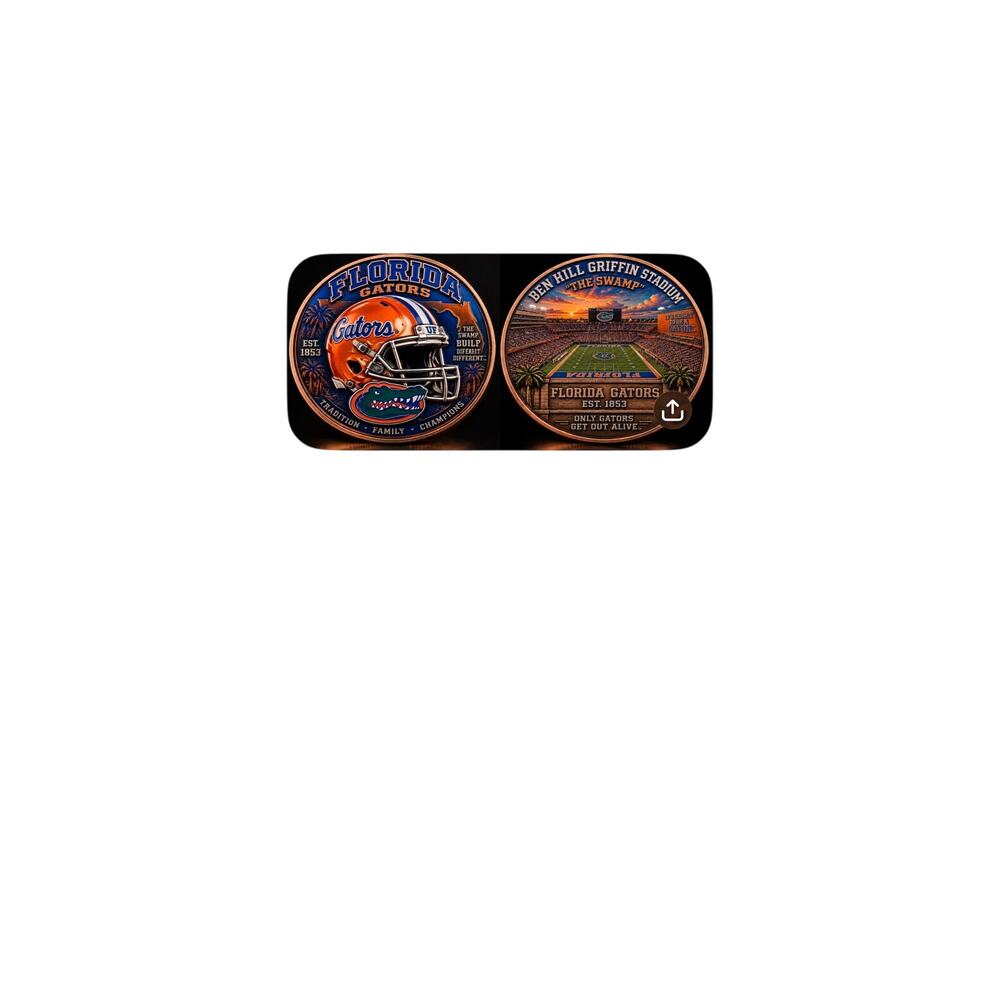 Florida Gators 1 oz Copper Coin Collectible College Football UF Gator